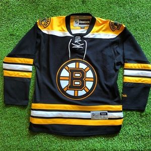 LN Mens S Reebok Boston Bruins Home Hockey Jersey